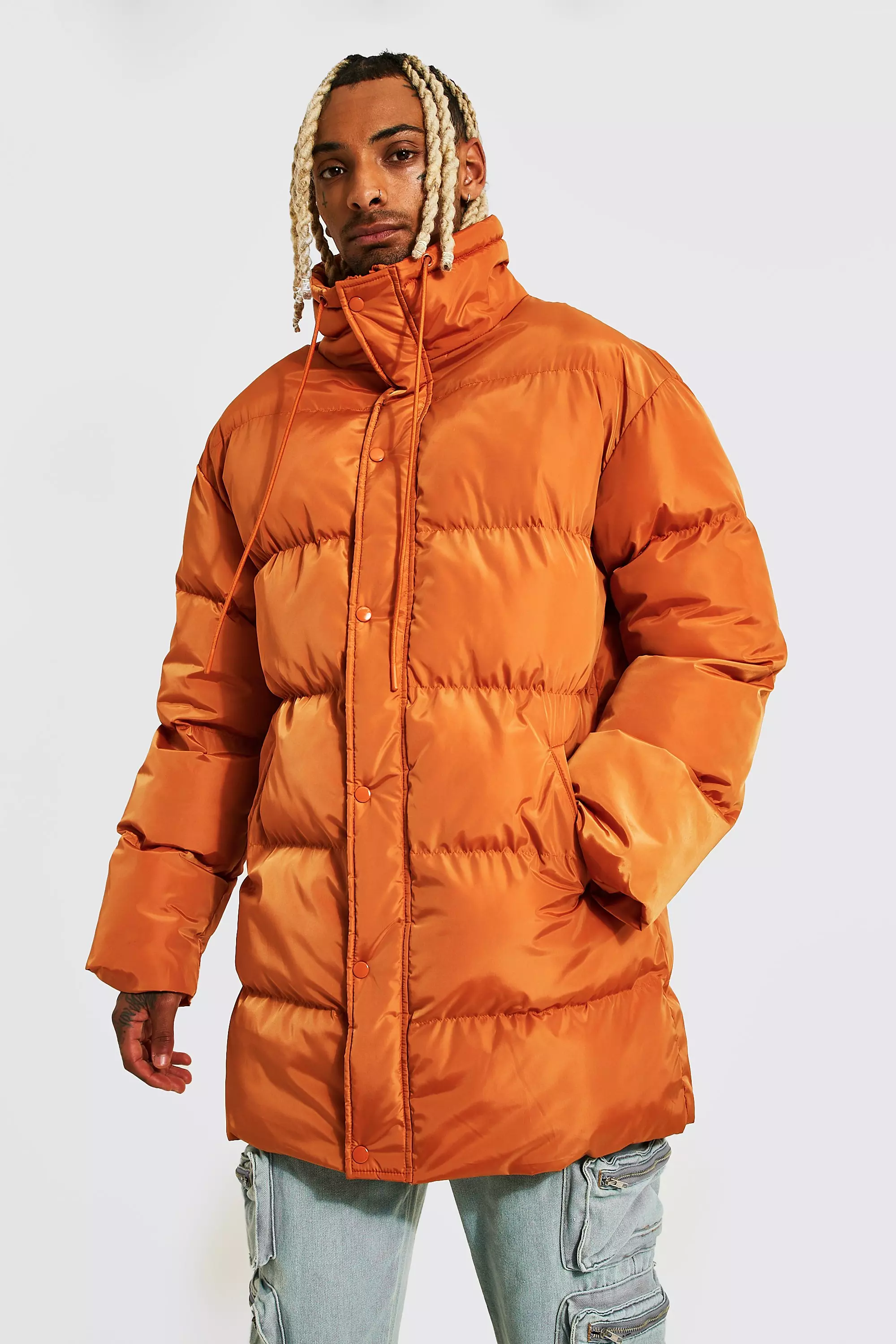 Burnt orange puffer coat hotsell